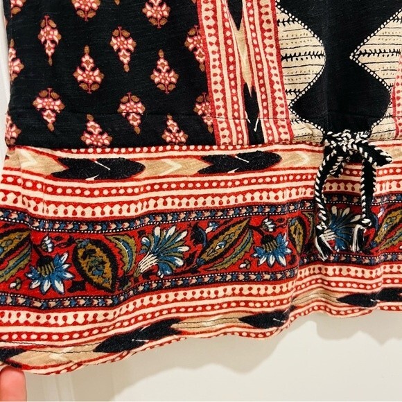 Lucky Brand Women's Nyla Cinched Top Multi Color Tribal Print Size Small - Picture 5 of 11